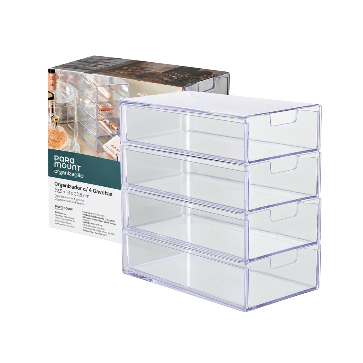 ORGANIZADOR C/ 4 GAVETAS PARAMOUNT