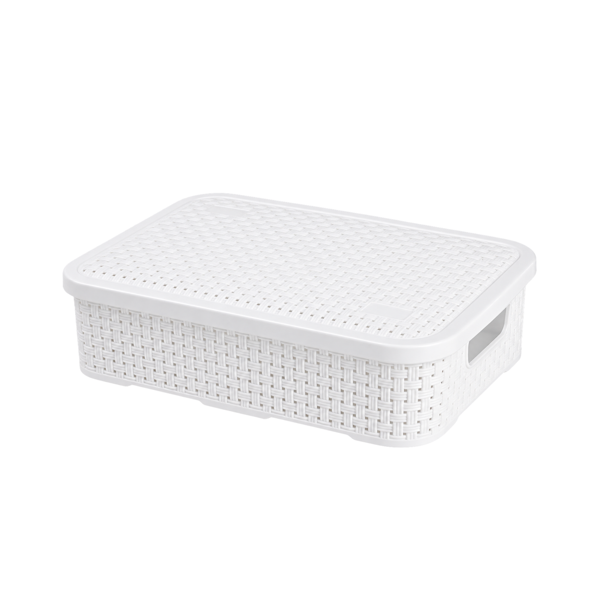 CESTO ORGANIZADOR RATTAN C/ TAMPA BAIXO PEQUENO NITRON