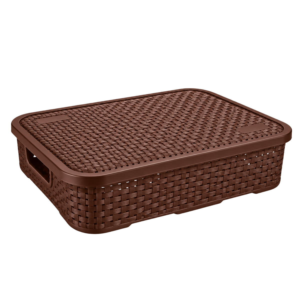 CESTO ORGANIZADOR RATTAN C/ TAMPA BAIXO GRANDE NITRON