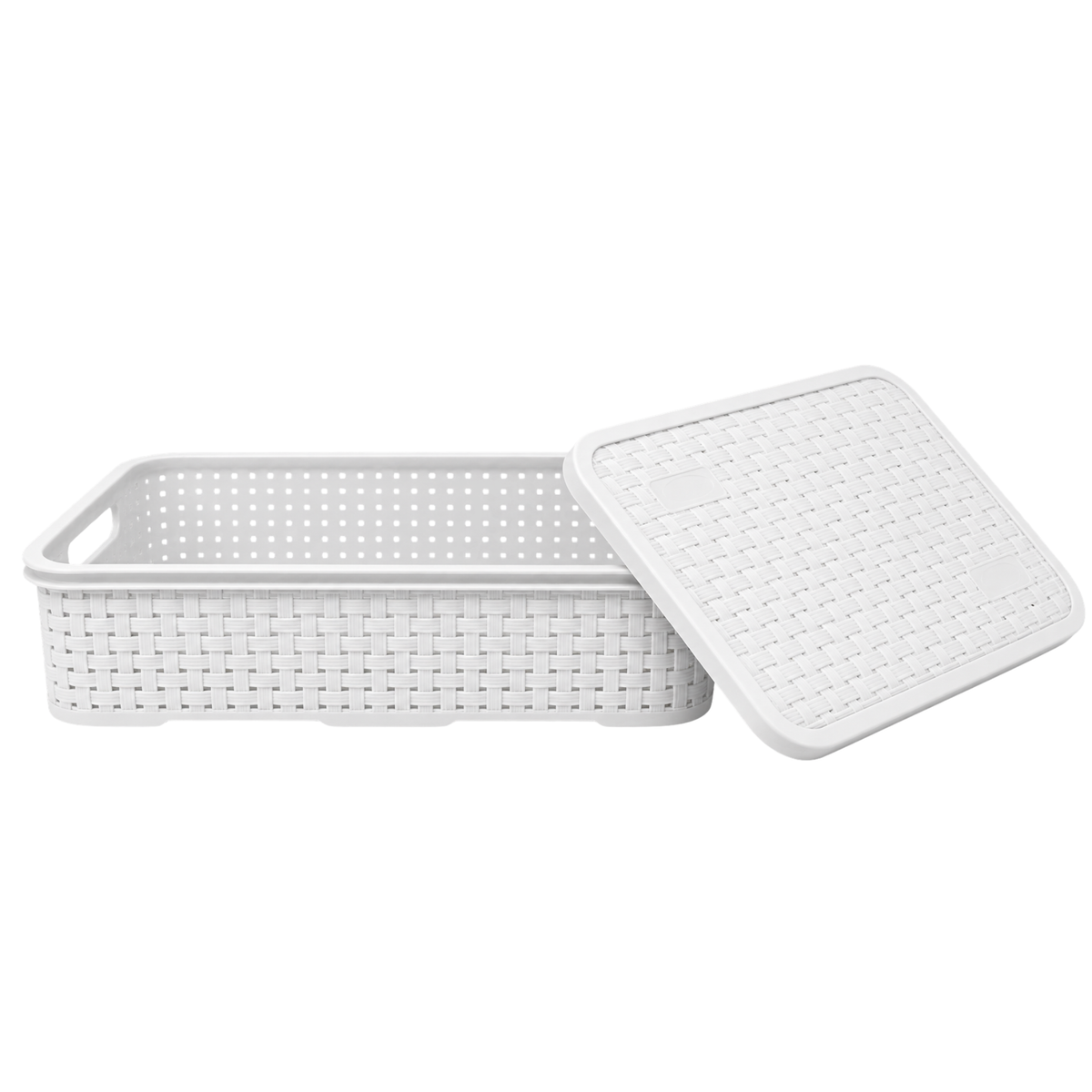 CESTO ORGANIZADOR RATTAN C/ TAMPA BAIXO GRANDE NITRON