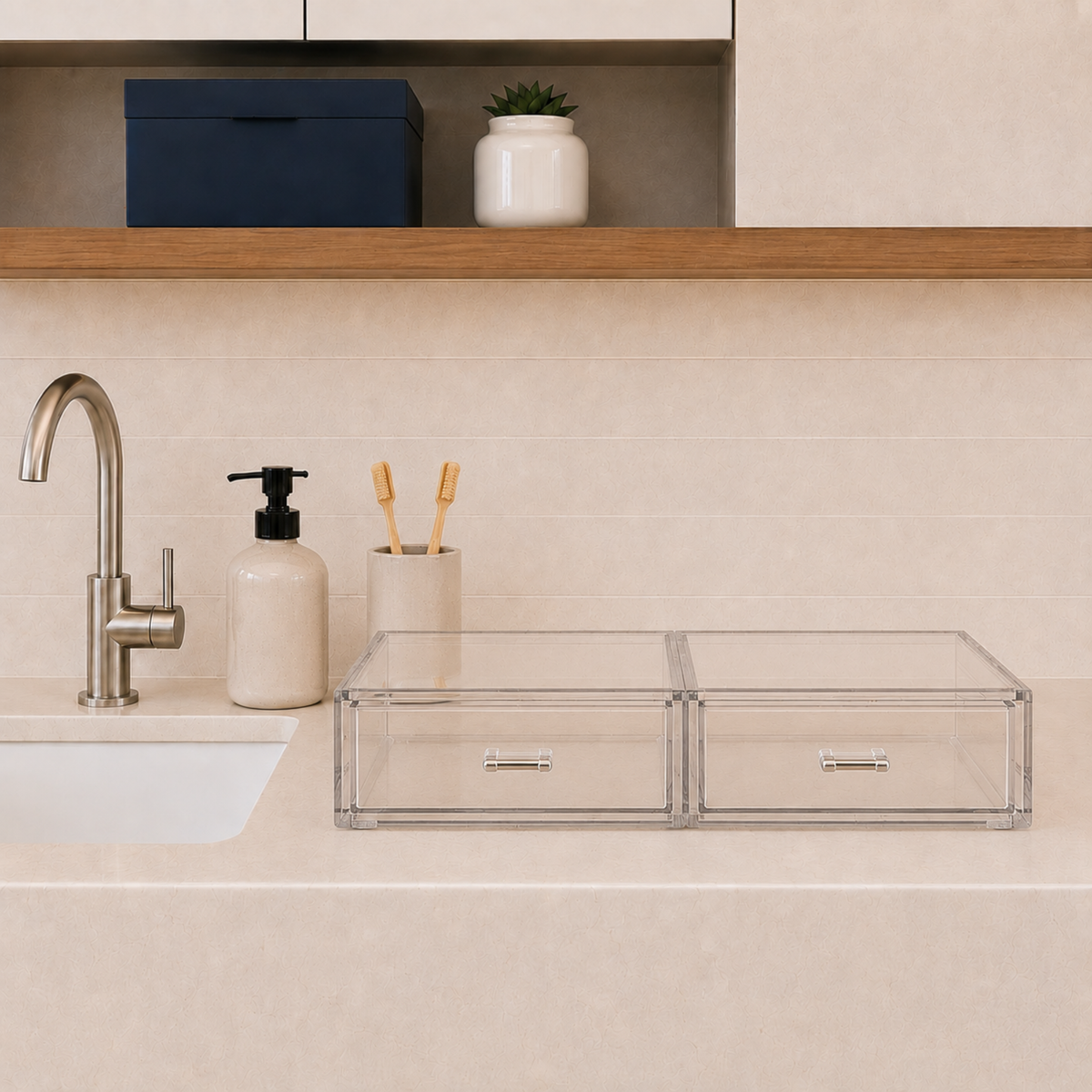 CAIXA ORGANIZADORA C/ 2 GAVETAS PARAMOUNT