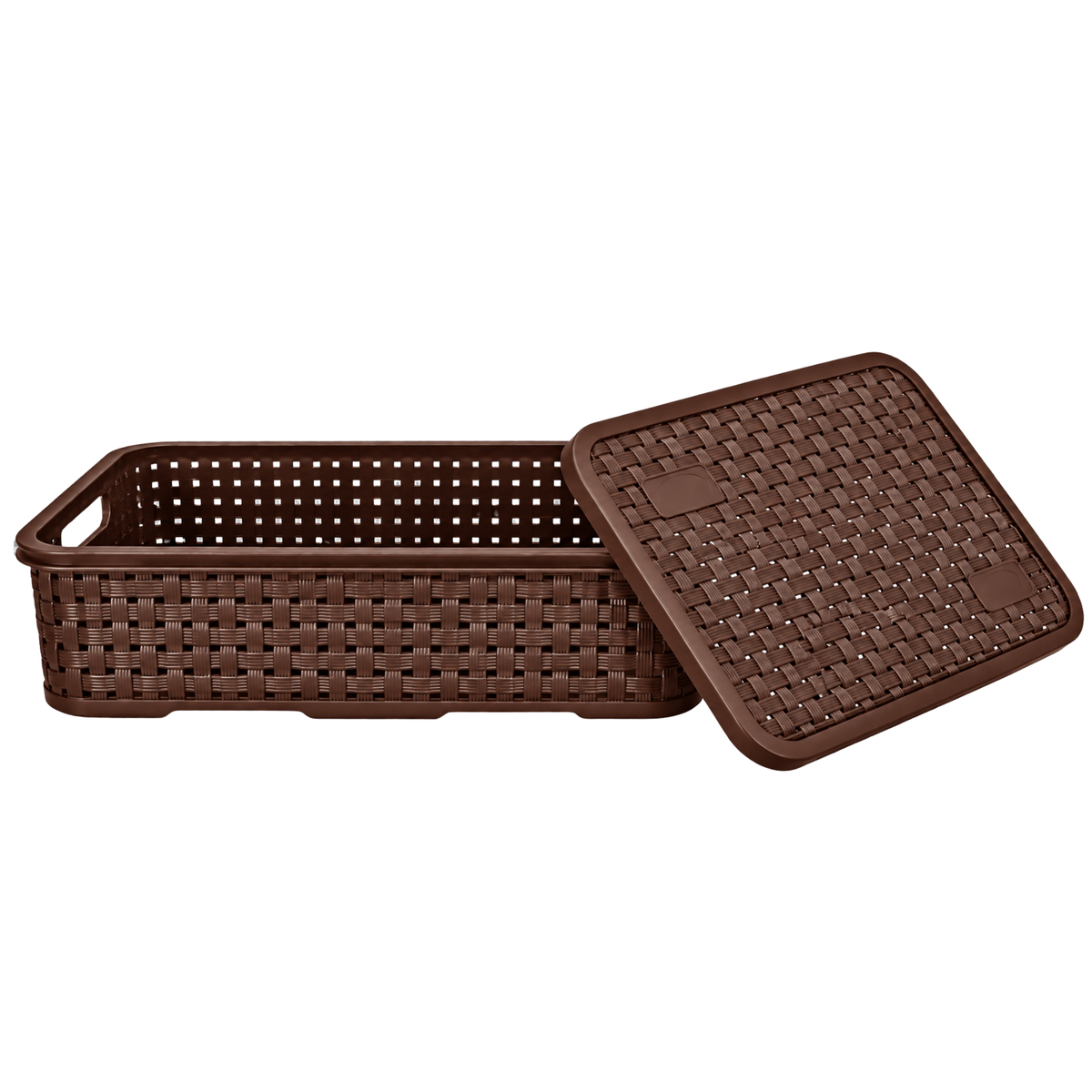 CESTO ORGANIZADOR RATTAN C/ TAMPA BAIXO GRANDE NITRON