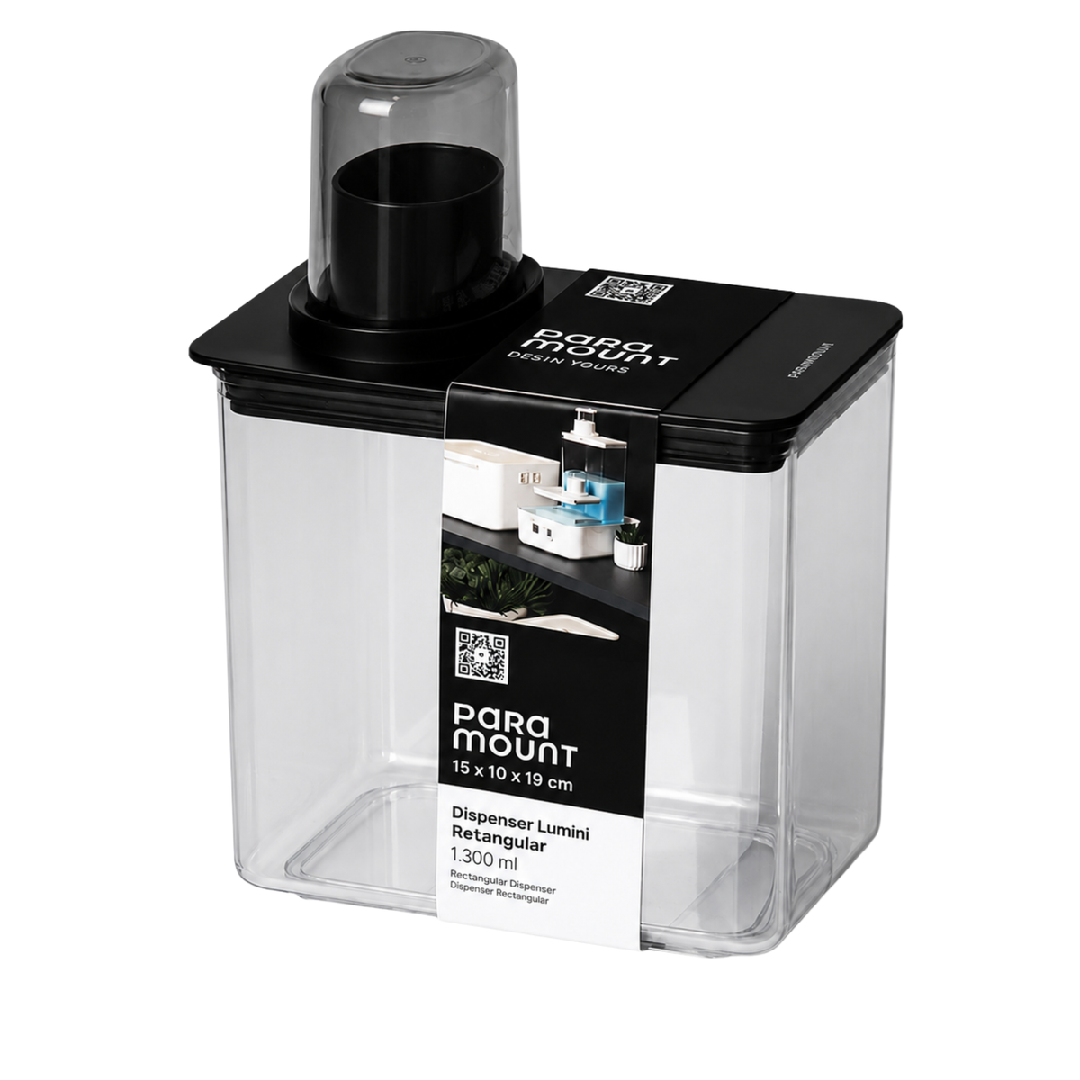 DISPENSER RETANGULAR 1.300 ML LUMINI PARAMOUNT