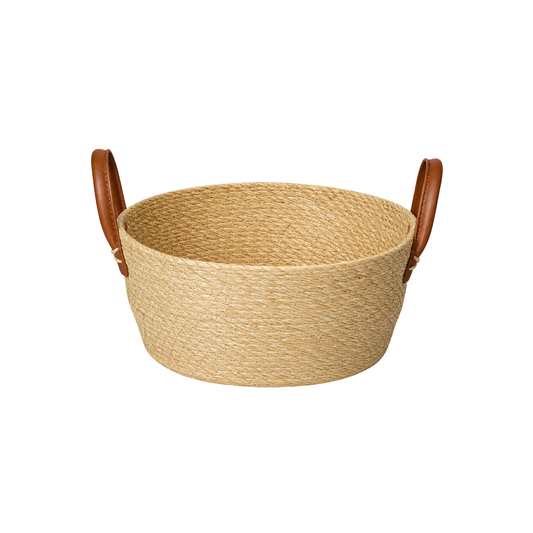 CESTO DE FIBRA NATURAL C/ ALÇA MOCCA PARAMOUNT