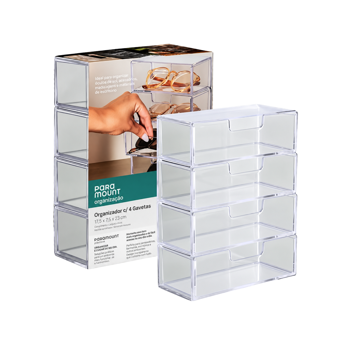ORGANIZADOR C/ 4 GAVETAS PARAMOUNT