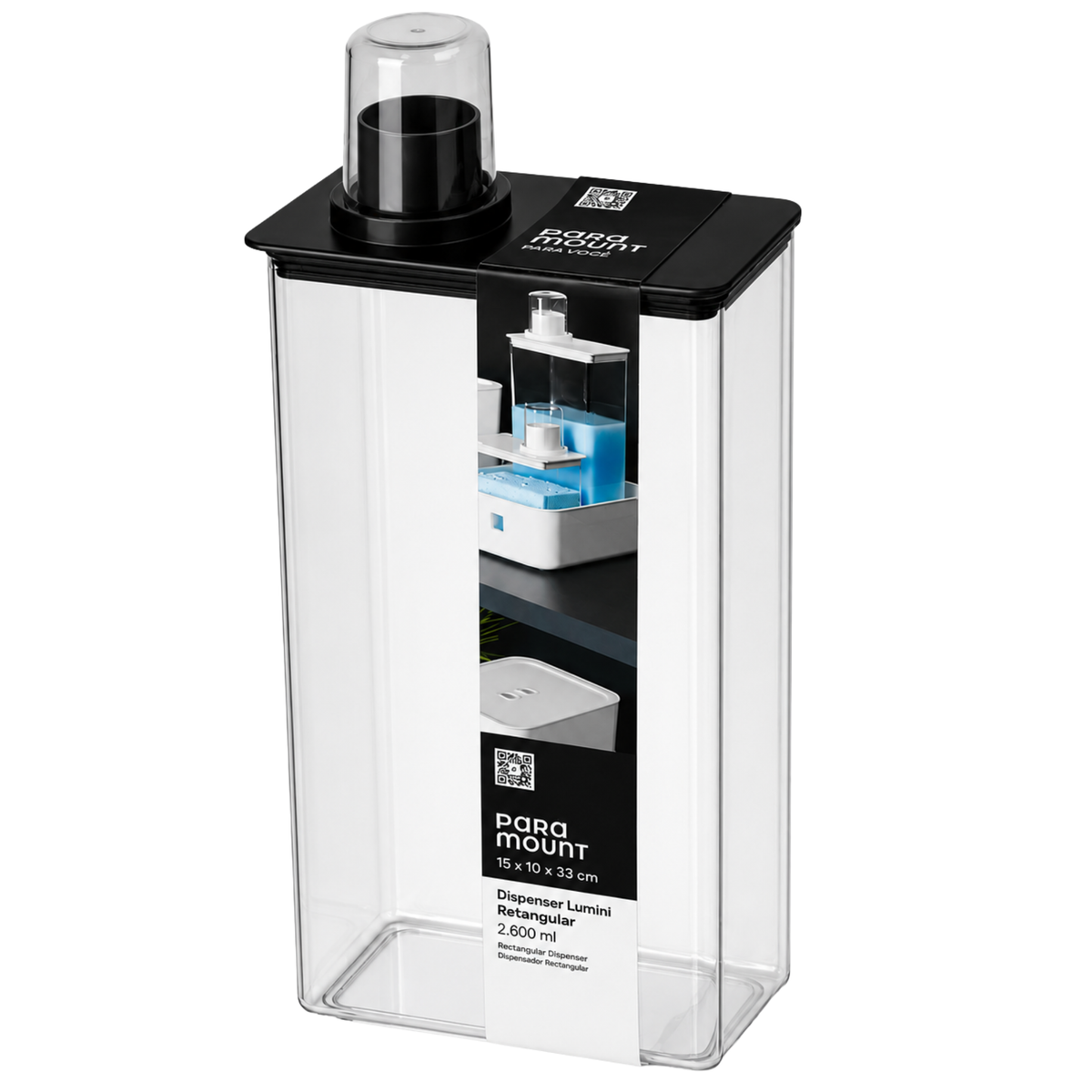 DISPENSER RETANGULAR 2.600 ML LUMINI PARAMOUNT