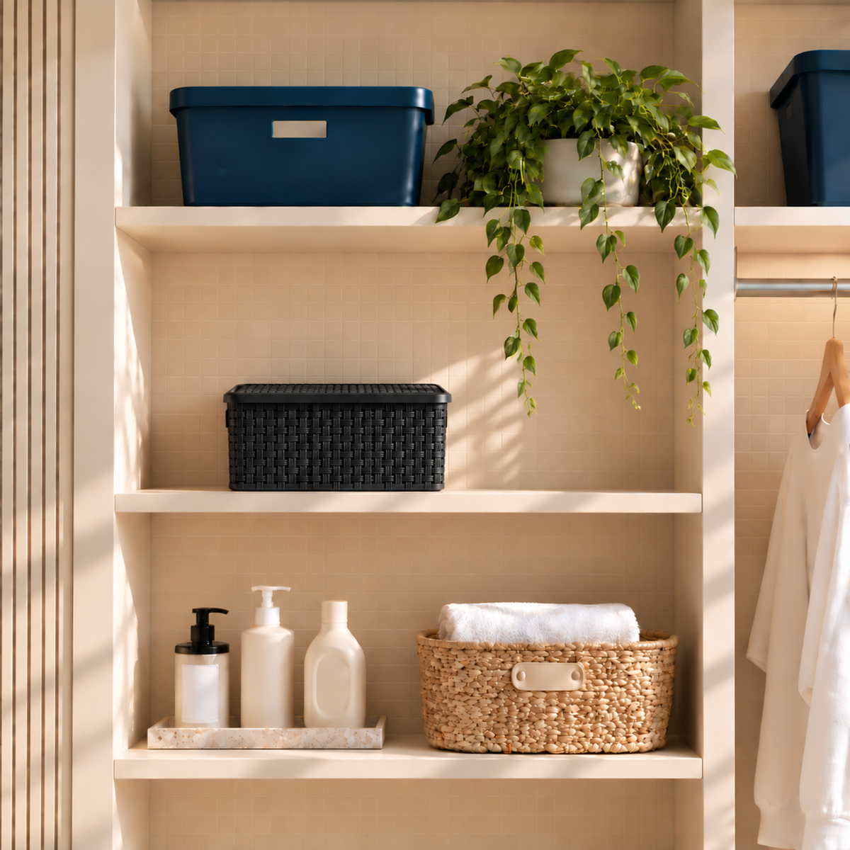 CESTO ORGANIZADOR RATTAN PP C/ TAMPA NITRON