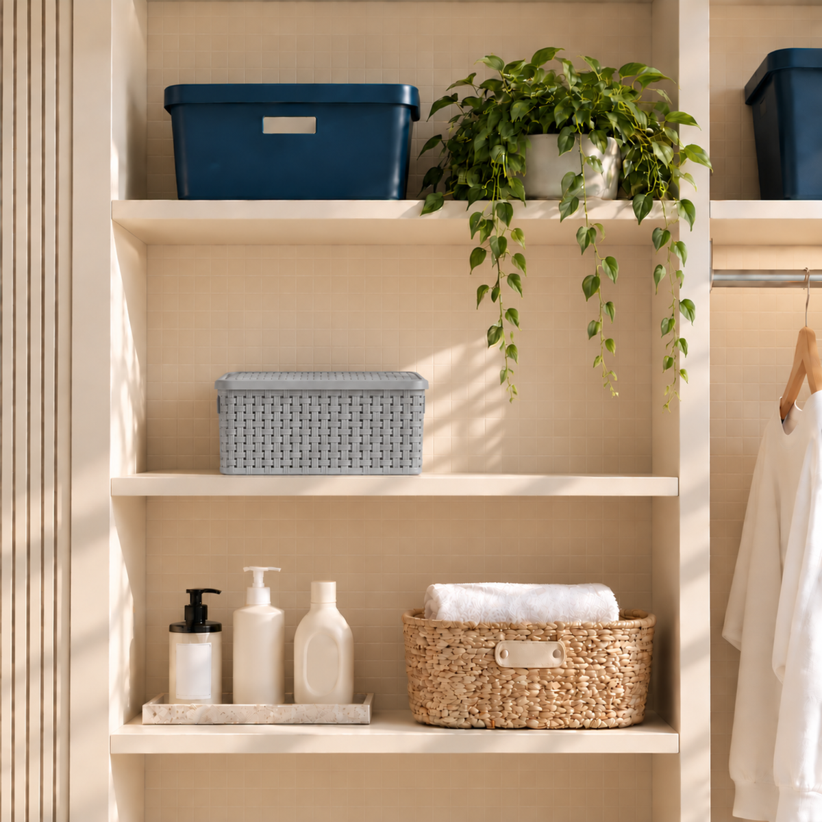 CESTO ORGANIZADOR RATTAN PP C/ TAMPA NITRON