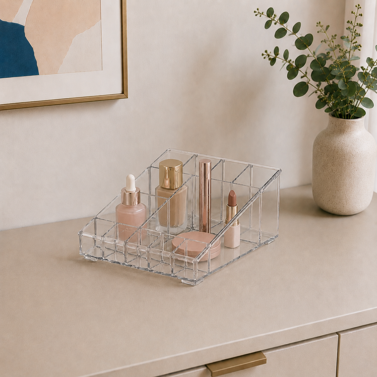 ORGANIZADOR COSMÉSTICOS C/ DIVISÓRIAS PARAMOUNT