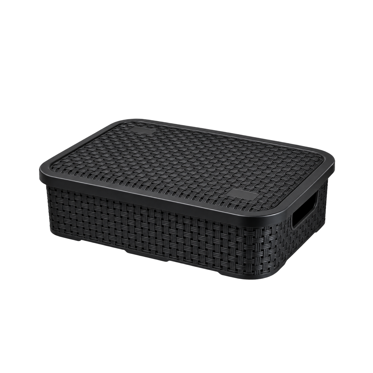 CESTO ORGANIZADOR RATTAN C/ TAMPA BAIXO PEQUENO NITRON