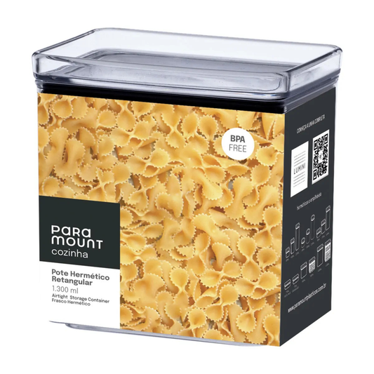 POTE HERMÉTICO RETANGULAR 1.300 ML LUMINI PARAMOUNT